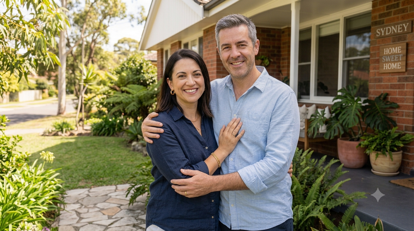Clients holding new home keys